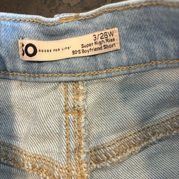 Juniors SO High Rise Midi Ripped Jean Shorts - size 3 - Picture 3 of 5